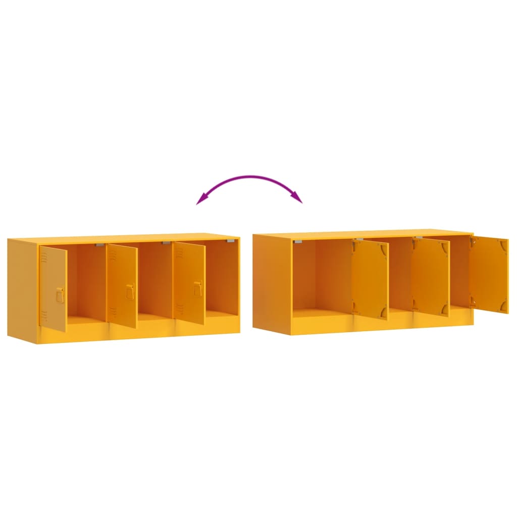 Meuble TV jaune moutarde 99x39x44 cm acier - XIOS