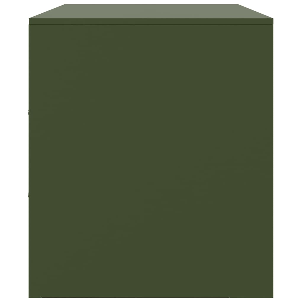 Meuble TV vert olive 99x39x44 cm acier - XIOS