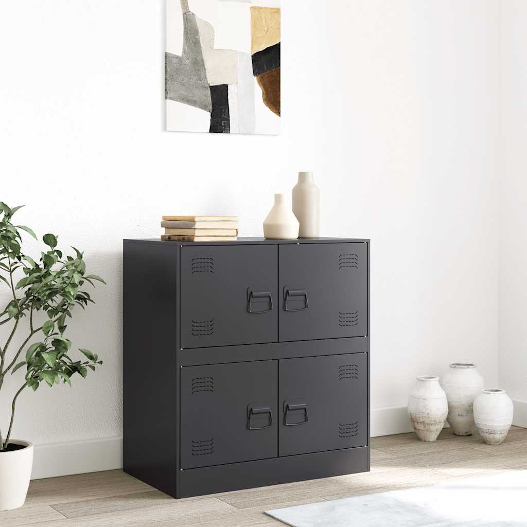 Buffet noir 67x39x73 cm acier - XIOS