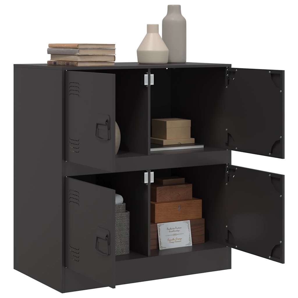 Buffet noir 67x39x73 cm acier - XIOS