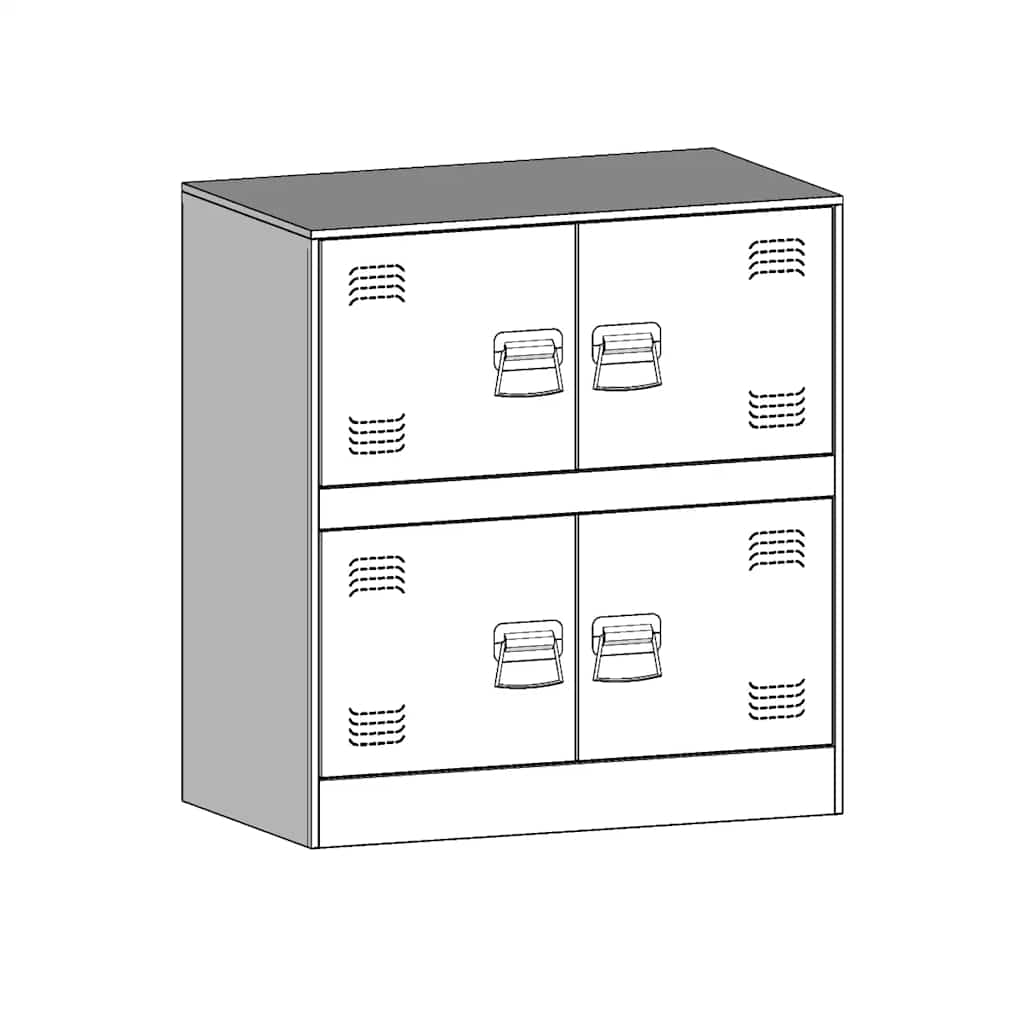 Buffet noir 67x39x73 cm acier - XIOS