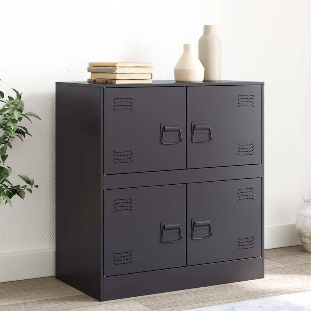 Buffet noir 67x39x73 cm acier - XIOS