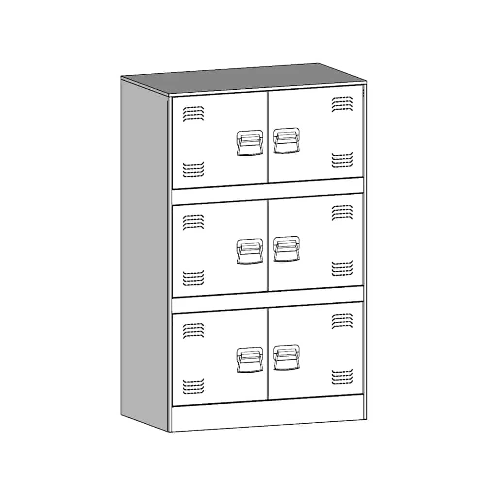 Buffet blanc 67x39x107 cm acier - XIOS