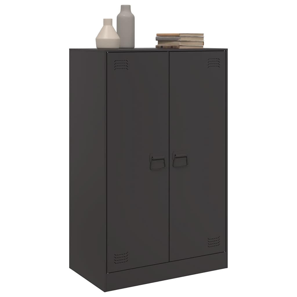 Buffet noir 67x39x107 cm acier - XIOS