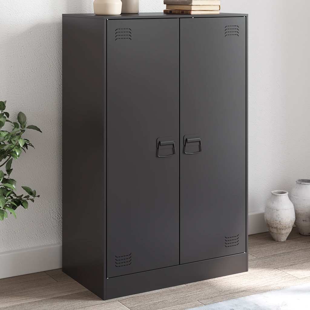 Buffet noir 67x39x107 cm acier - XIOS