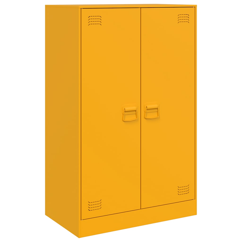 Buffet jaune moutarde 67x39x107 cm acier - XIOS