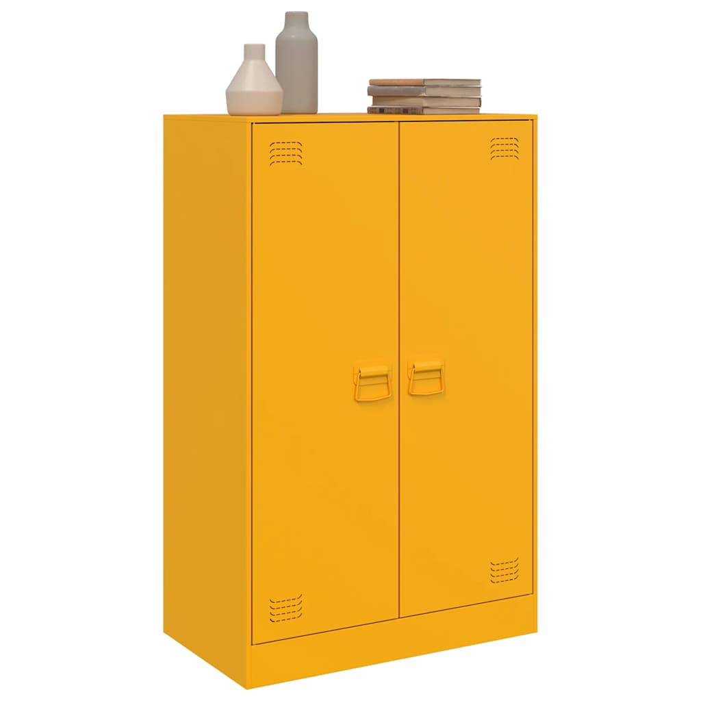 Buffet jaune moutarde 67x39x107 cm acier - XIOS