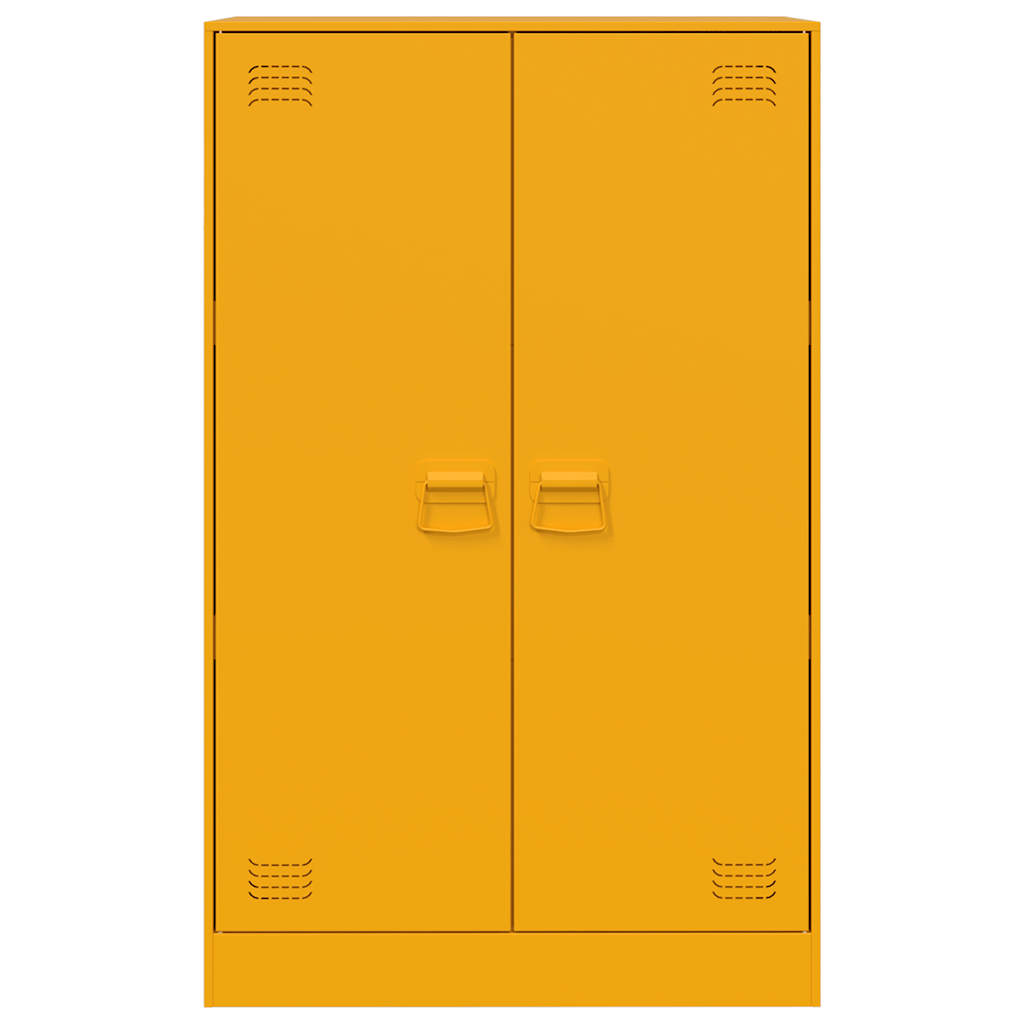 Buffet jaune moutarde 67x39x107 cm acier - XIOS