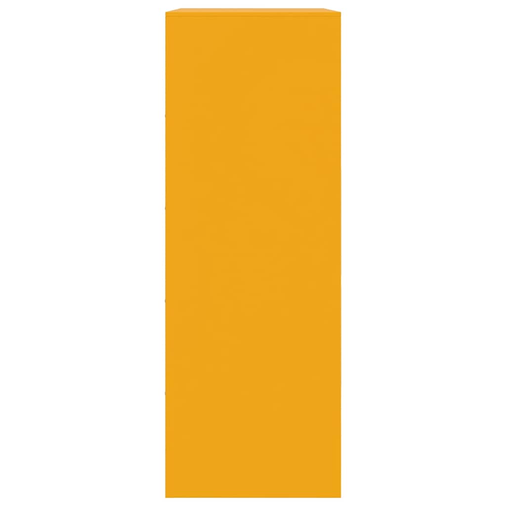 Buffet jaune moutarde 67x39x107 cm acier - XIOS