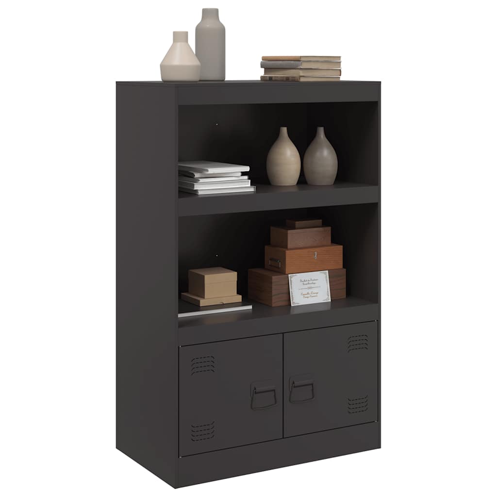 Buffet noir 67x39x107 cm acier - XIOS