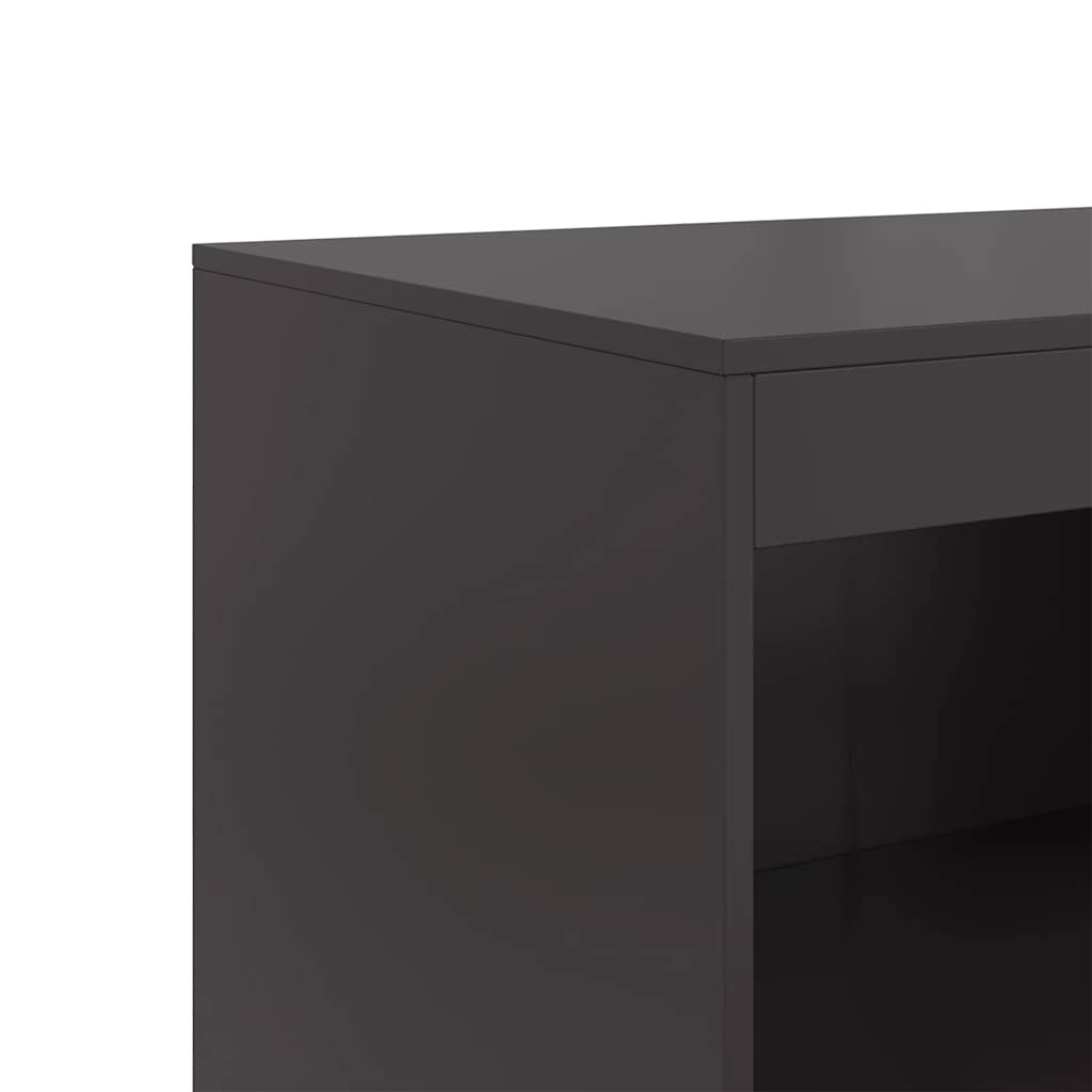 Buffet noir 67x39x107 cm acier - XIOS