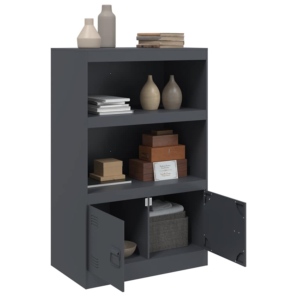 Buffet anthracite 67x39x107 cm acier - XIOS