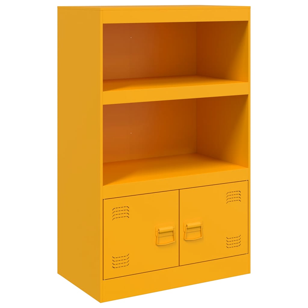 Buffet jaune moutarde 67x39x107 cm acier - XIOS