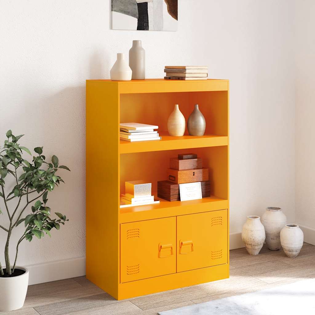 Buffet jaune moutarde 67x39x107 cm acier - XIOS