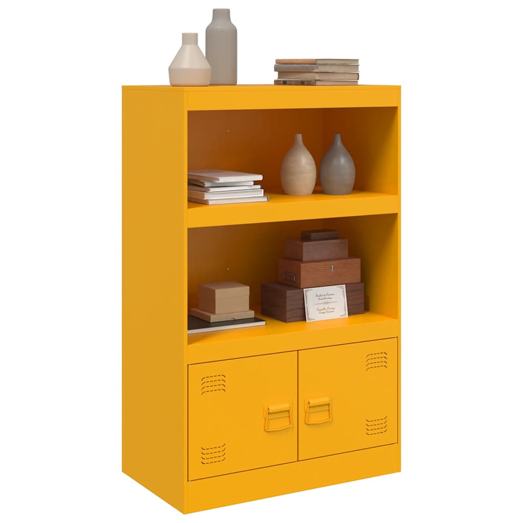 Buffet jaune moutarde 67x39x107 cm acier - XIOS