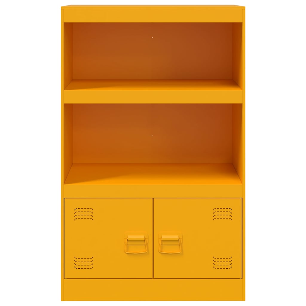 Buffet jaune moutarde 67x39x107 cm acier - XIOS
