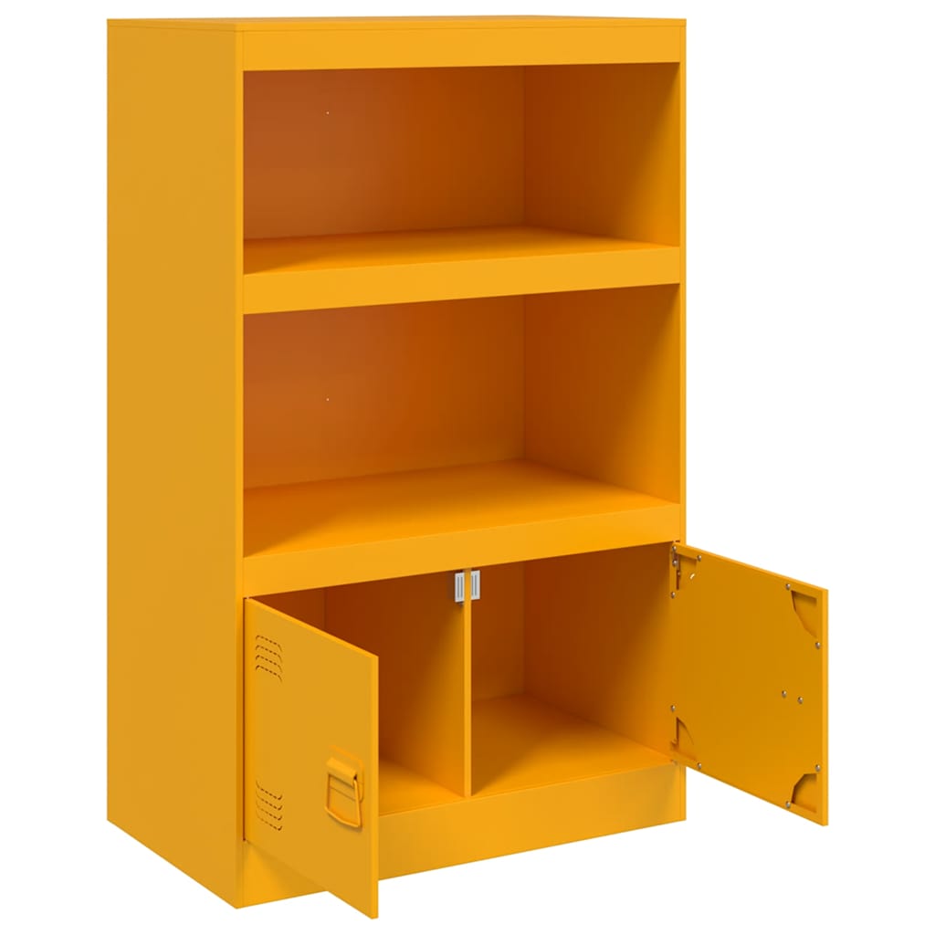 Buffet jaune moutarde 67x39x107 cm acier - XIOS