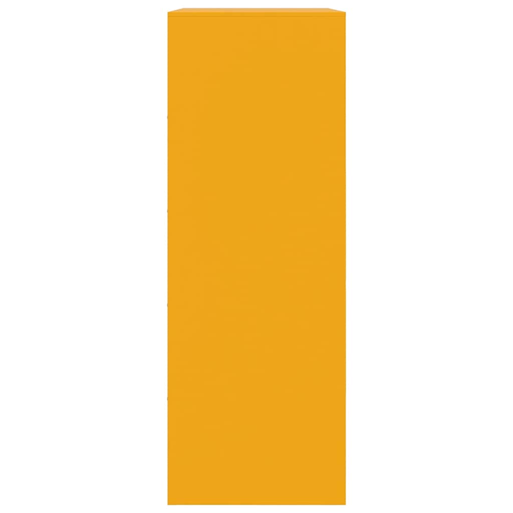 Buffet jaune moutarde 67x39x107 cm acier - XIOS