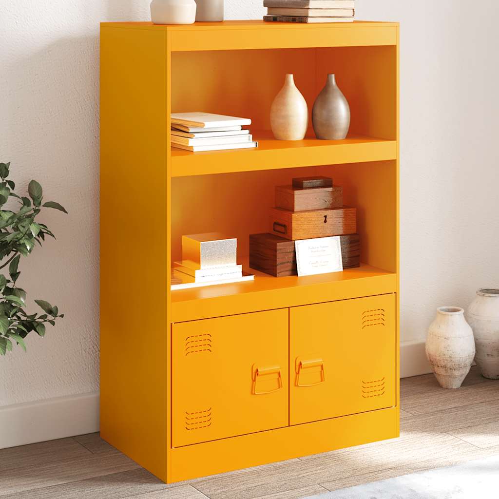 Buffet jaune moutarde 67x39x107 cm acier - XIOS