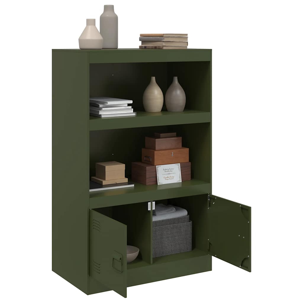Buffet vert olive 67x39x107 cm acier - XIOS