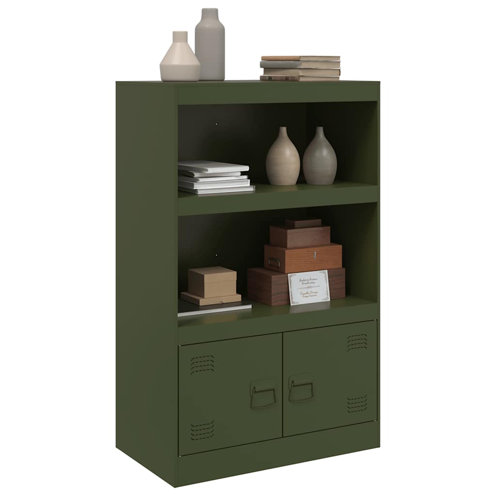 Buffet vert olive 67x39x107 cm acier - XIOS