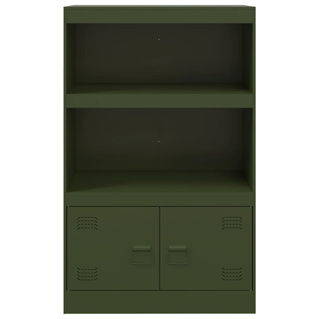 Buffet vert olive 67x39x107 cm acier - XIOS