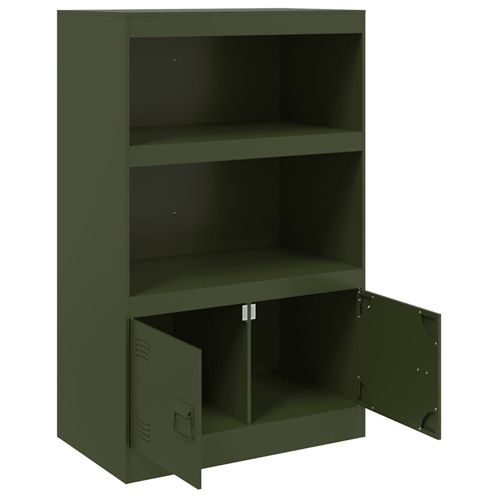 Buffet vert olive 67x39x107 cm acier - XIOS