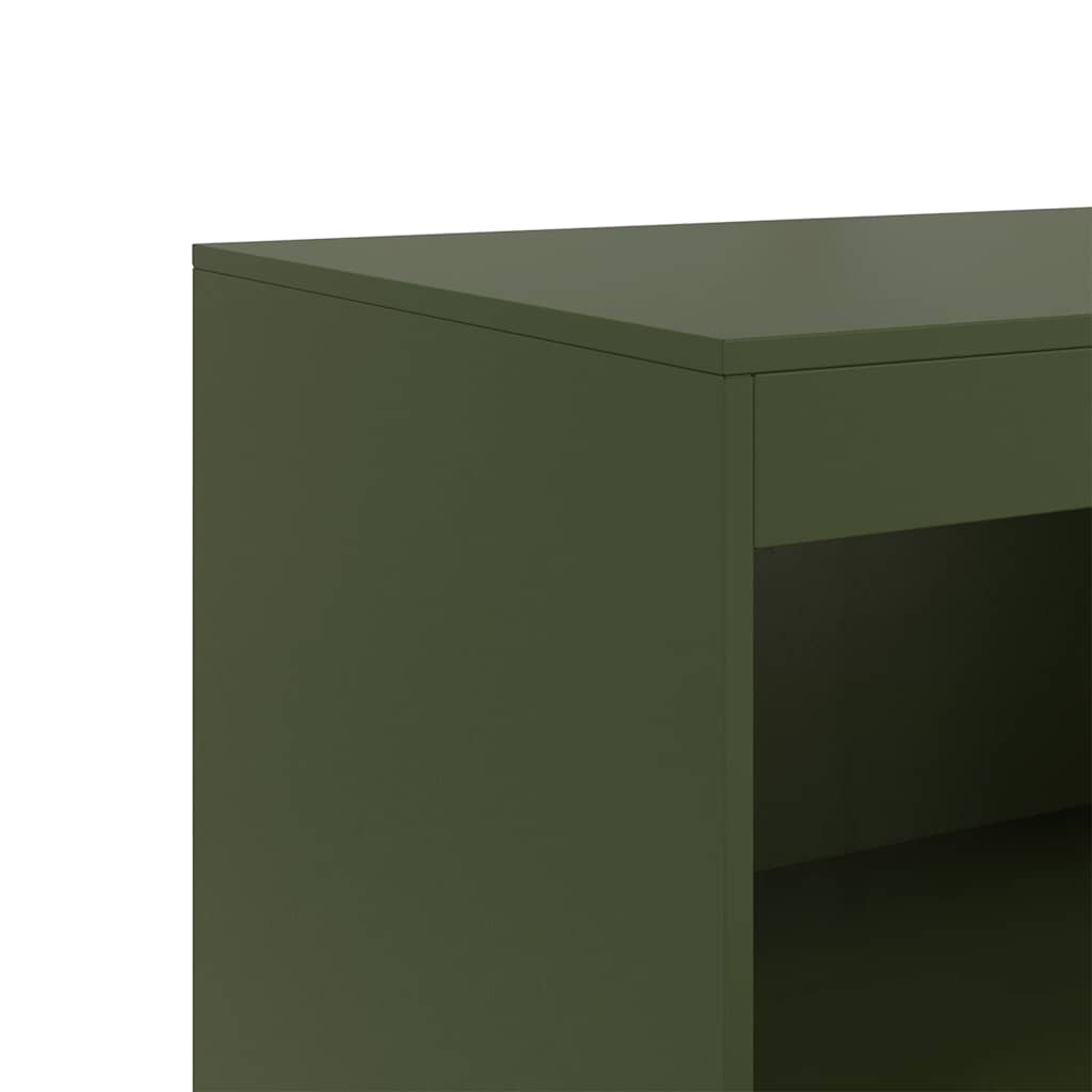 Buffet vert olive 67x39x107 cm acier - XIOS