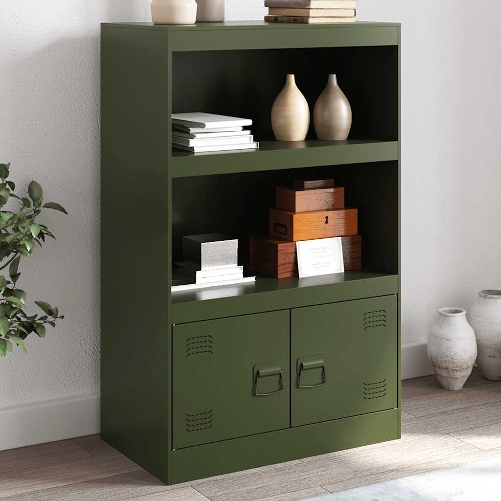 Buffet vert olive 67x39x107 cm acier - XIOS