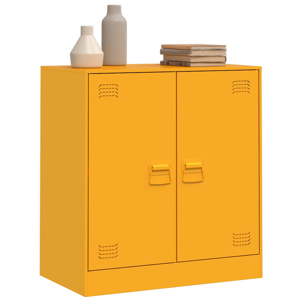 Buffet jaune moutarde 67x39x73 cm acier - XIOS