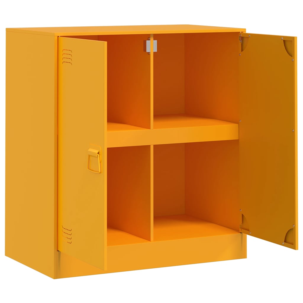 Buffet jaune moutarde 67x39x73 cm acier - XIOS