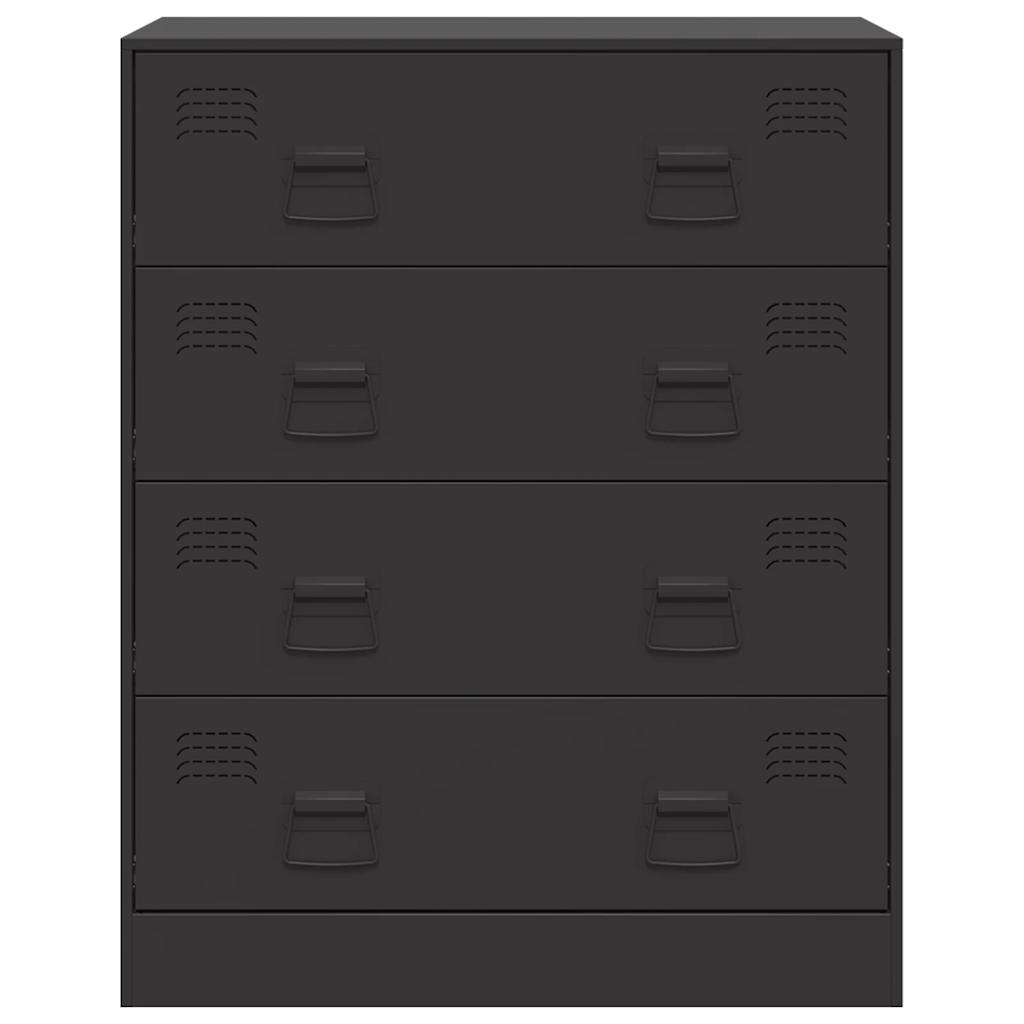 Buffet noir 67x39x83 cm acier - XIOS