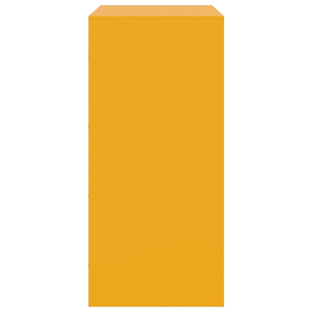 Buffet jaune moutarde 67x39x83 cm acier - XIOS