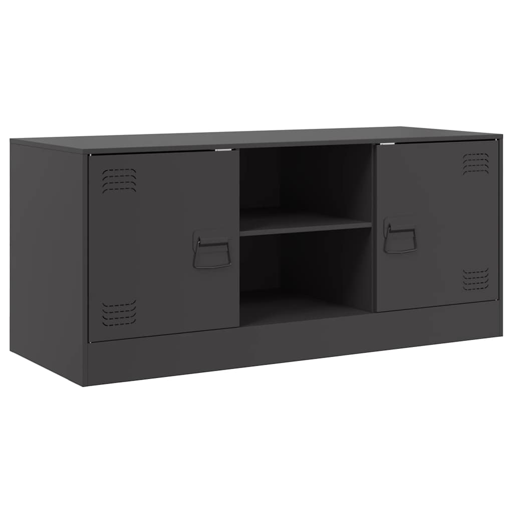 Meuble TV noir 99x39x44 cm acier - XIOS