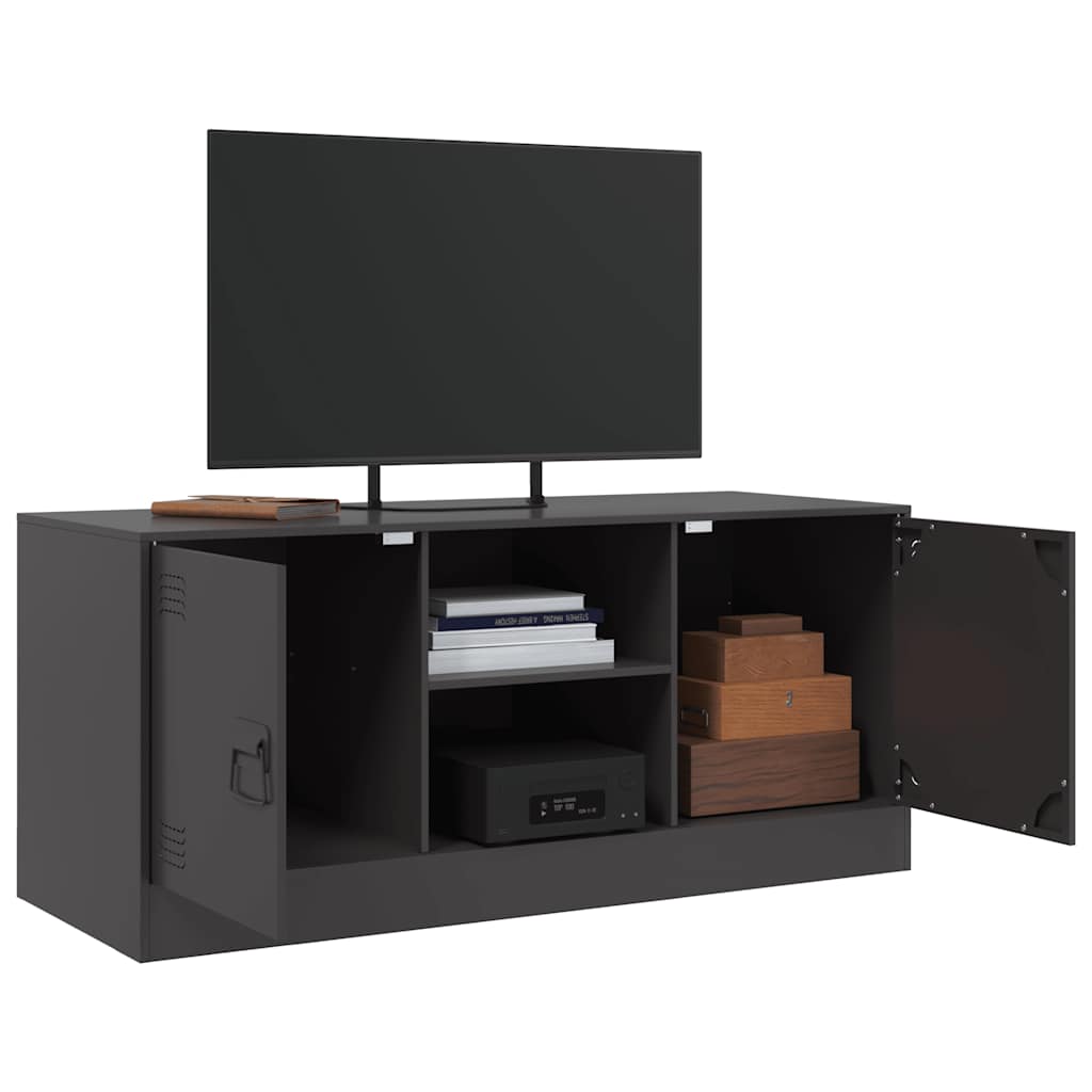 Meuble TV noir 99x39x44 cm acier - XIOS