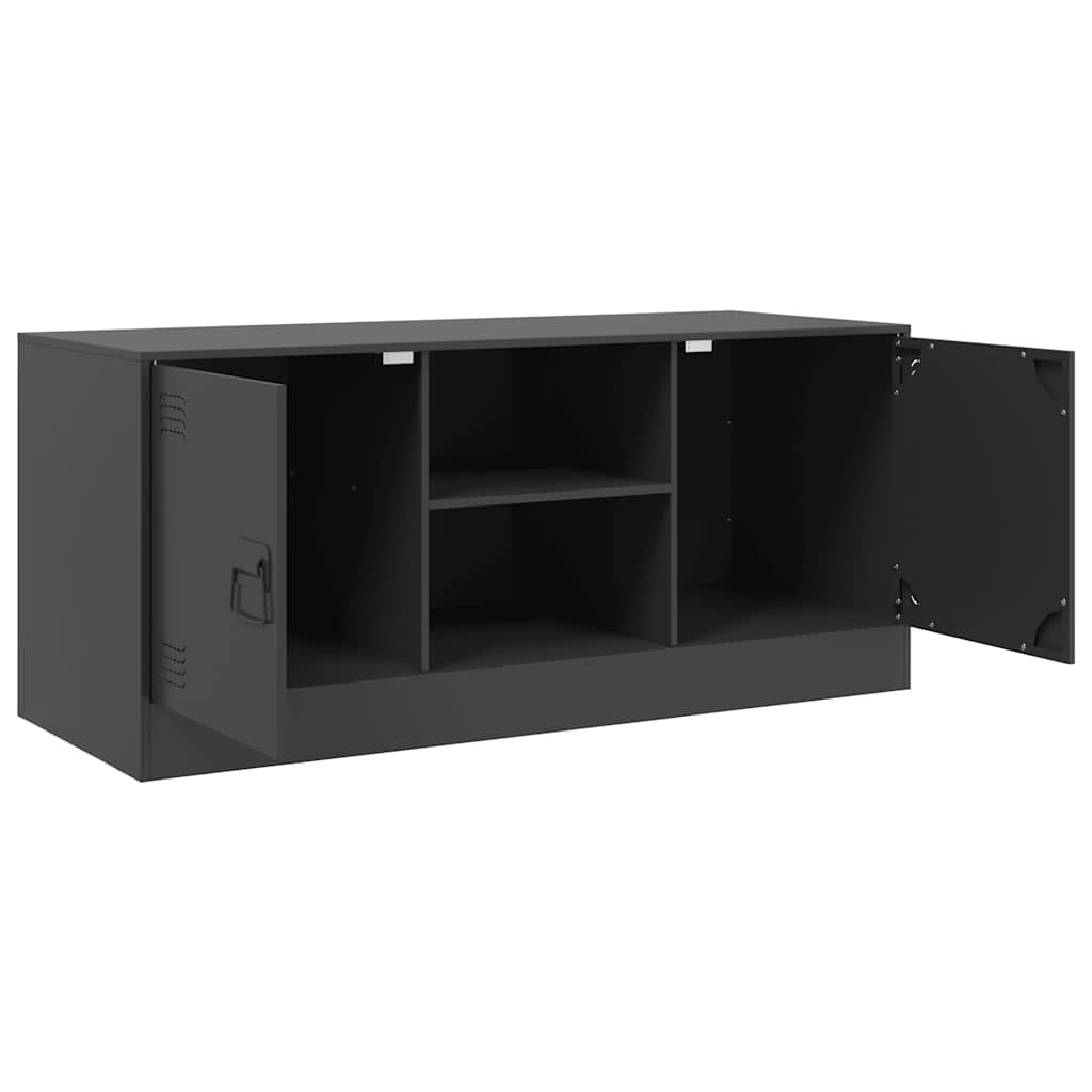 Meuble TV noir 99x39x44 cm acier - XIOS