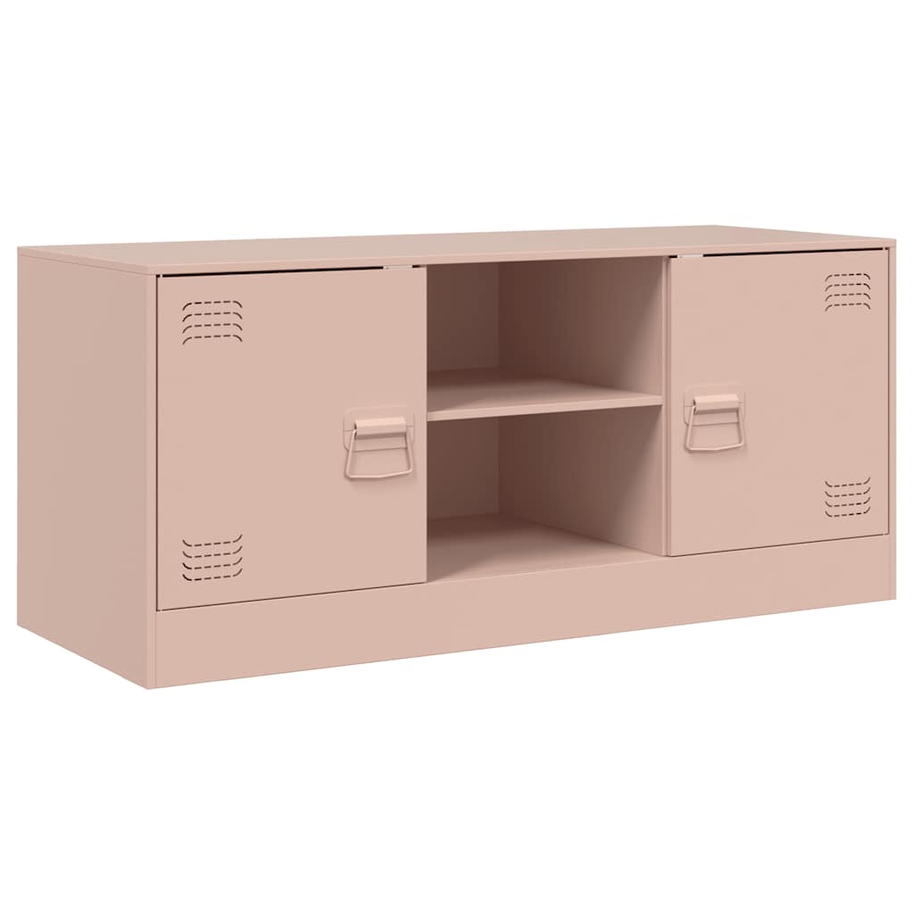 Meuble TV rose 99x39x44 cm acier - XIOS