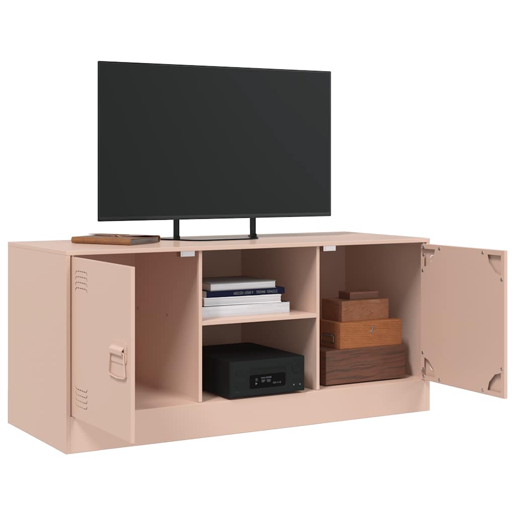 Meuble TV rose 99x39x44 cm acier - XIOS