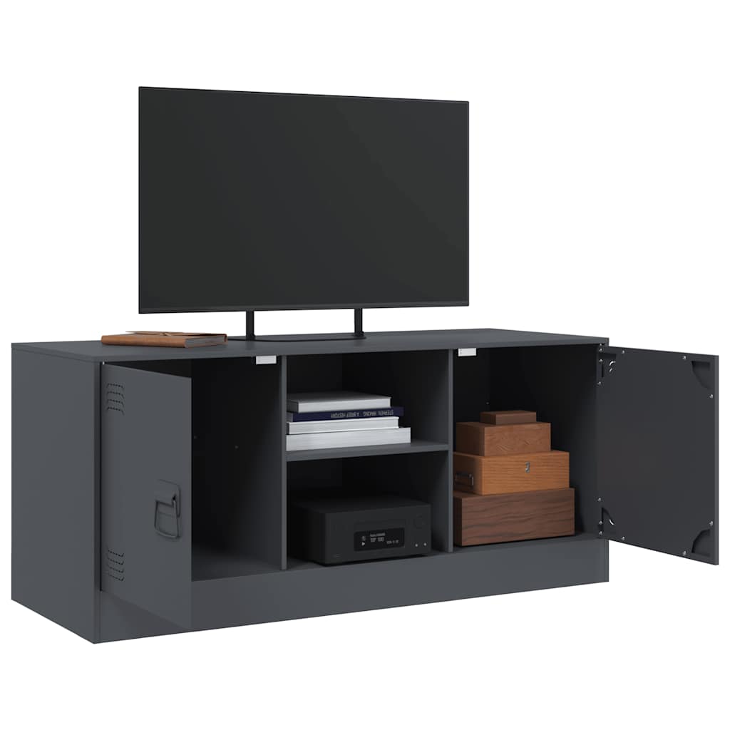 Meuble TV anthracite 99x39x44 cm acier - XIOS