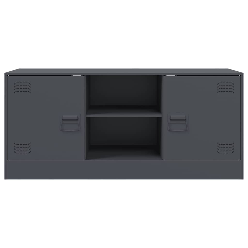 Meuble TV anthracite 99x39x44 cm acier - XIOS