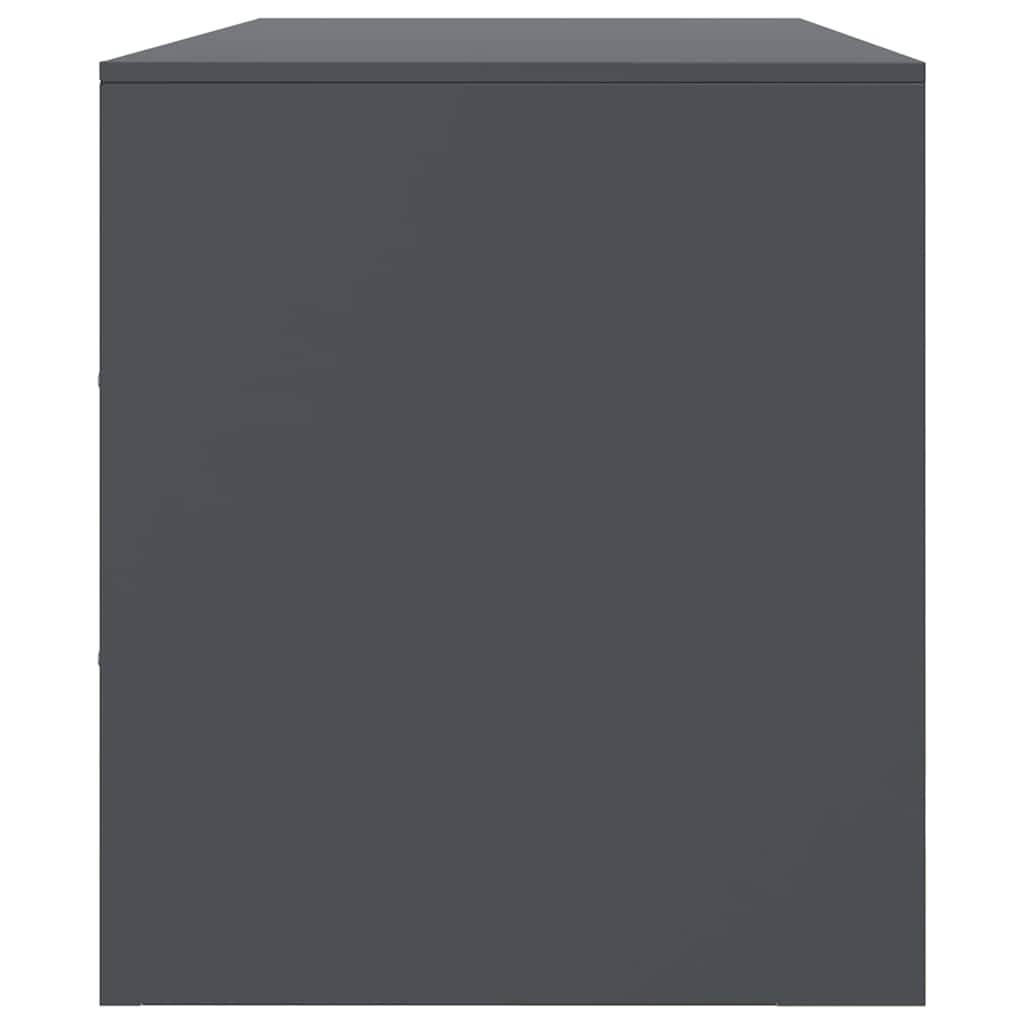Meuble TV anthracite 99x39x44 cm acier - XIOS