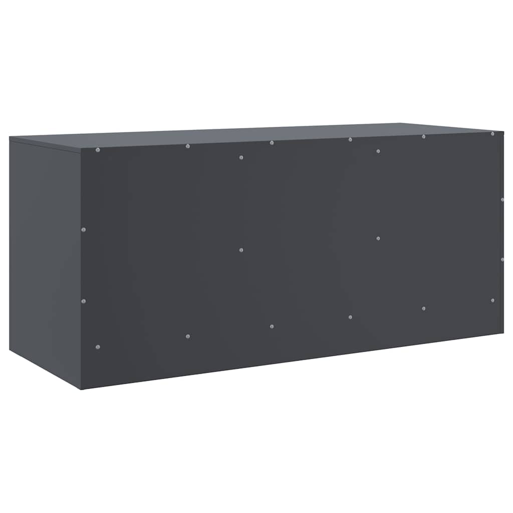 Meuble TV anthracite 99x39x44 cm acier - XIOS