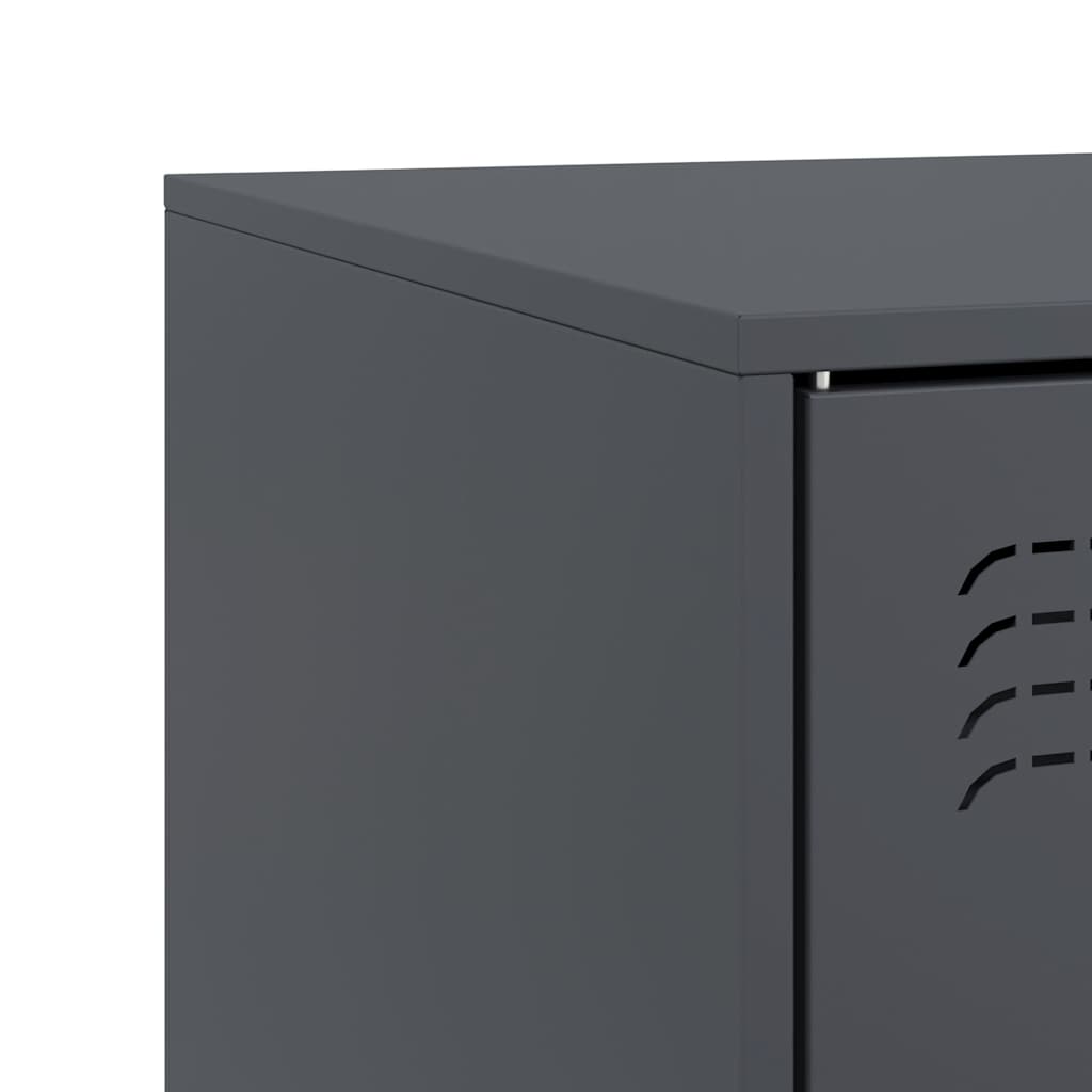 Meuble TV anthracite 99x39x44 cm acier - XIOS