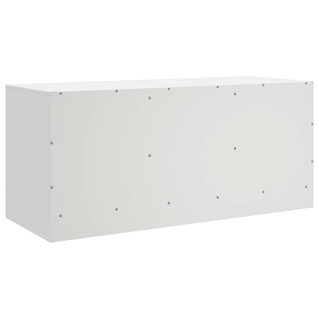Meuble TV blanc 99x39x44 cm acier - XIOS