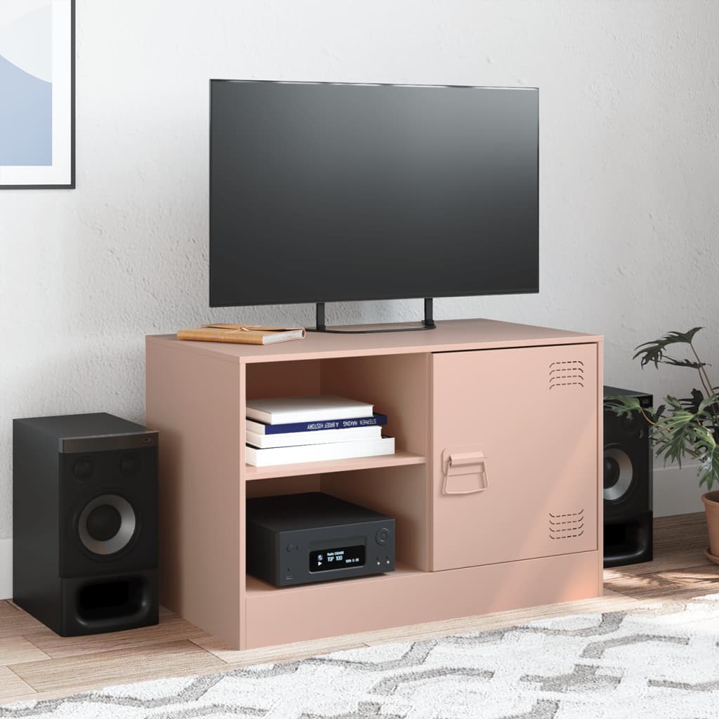 Meuble TV rose 67x39x44 cm acier - XIOS