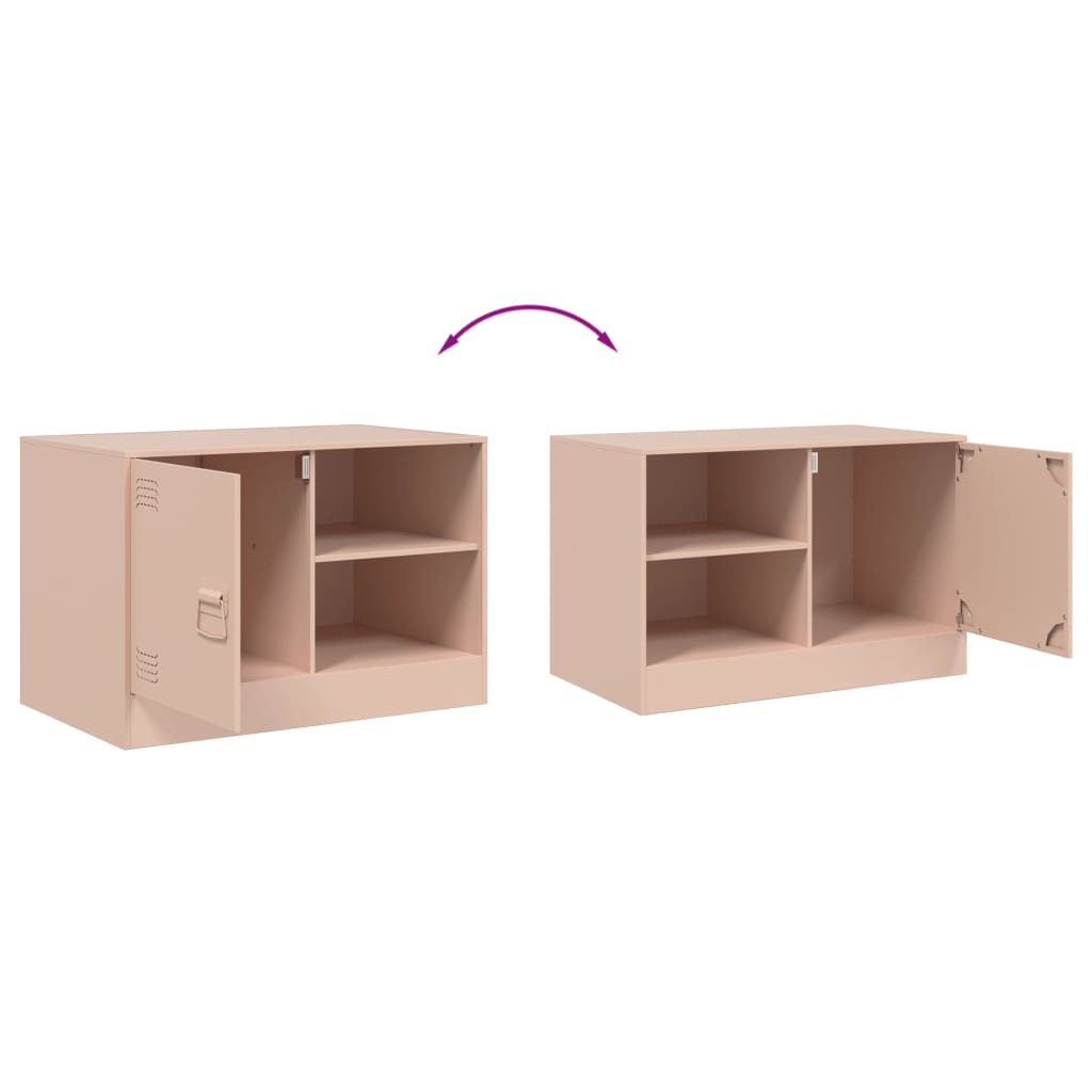 Meuble TV rose 67x39x44 cm acier - XIOS