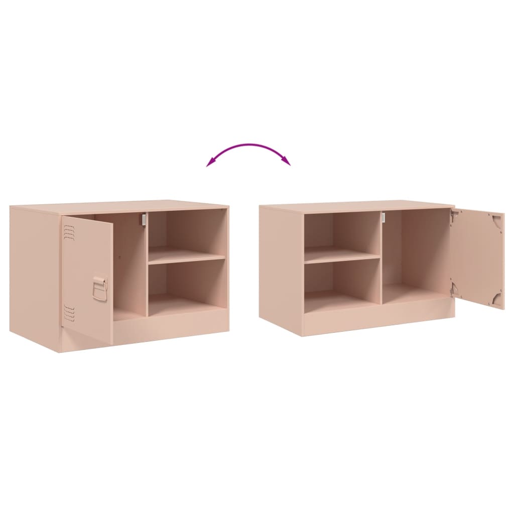 Meubles TV 2 pcs rose 67x39x44 cm acier - XIOS