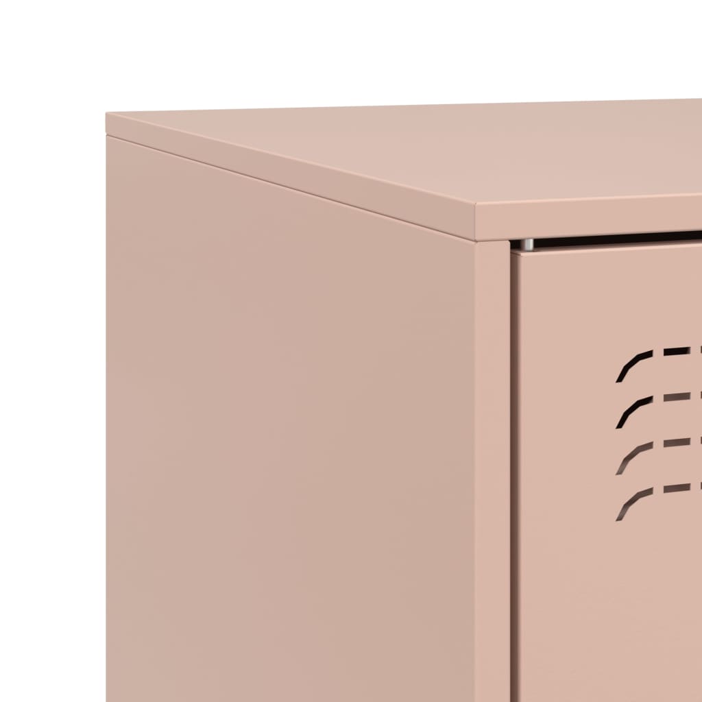 Meubles TV 2 pcs rose 67x39x44 cm acier - XIOS