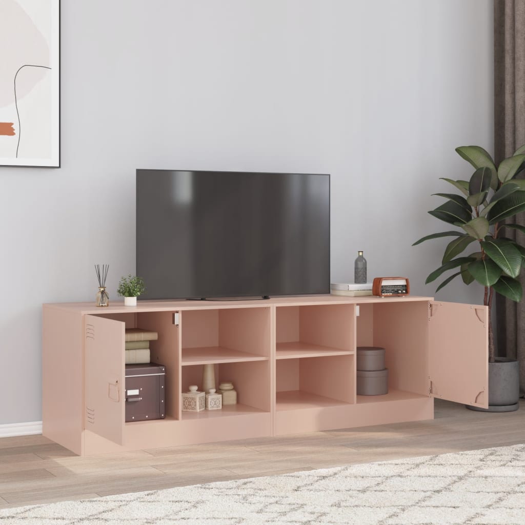 Meubles TV 2 pcs rose 67x39x44 cm acier - XIOS