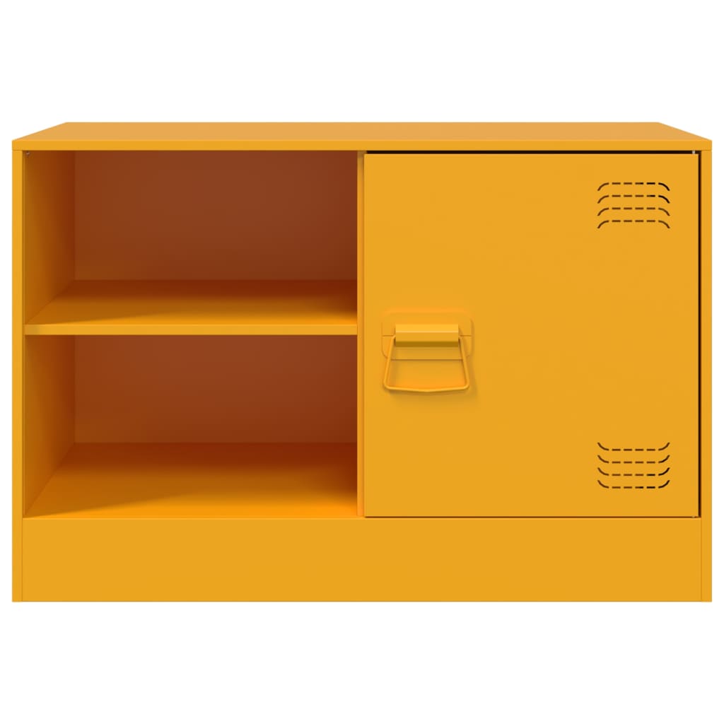 Meuble TV jaune moutarde 67x39x44 cm acier - XIOS